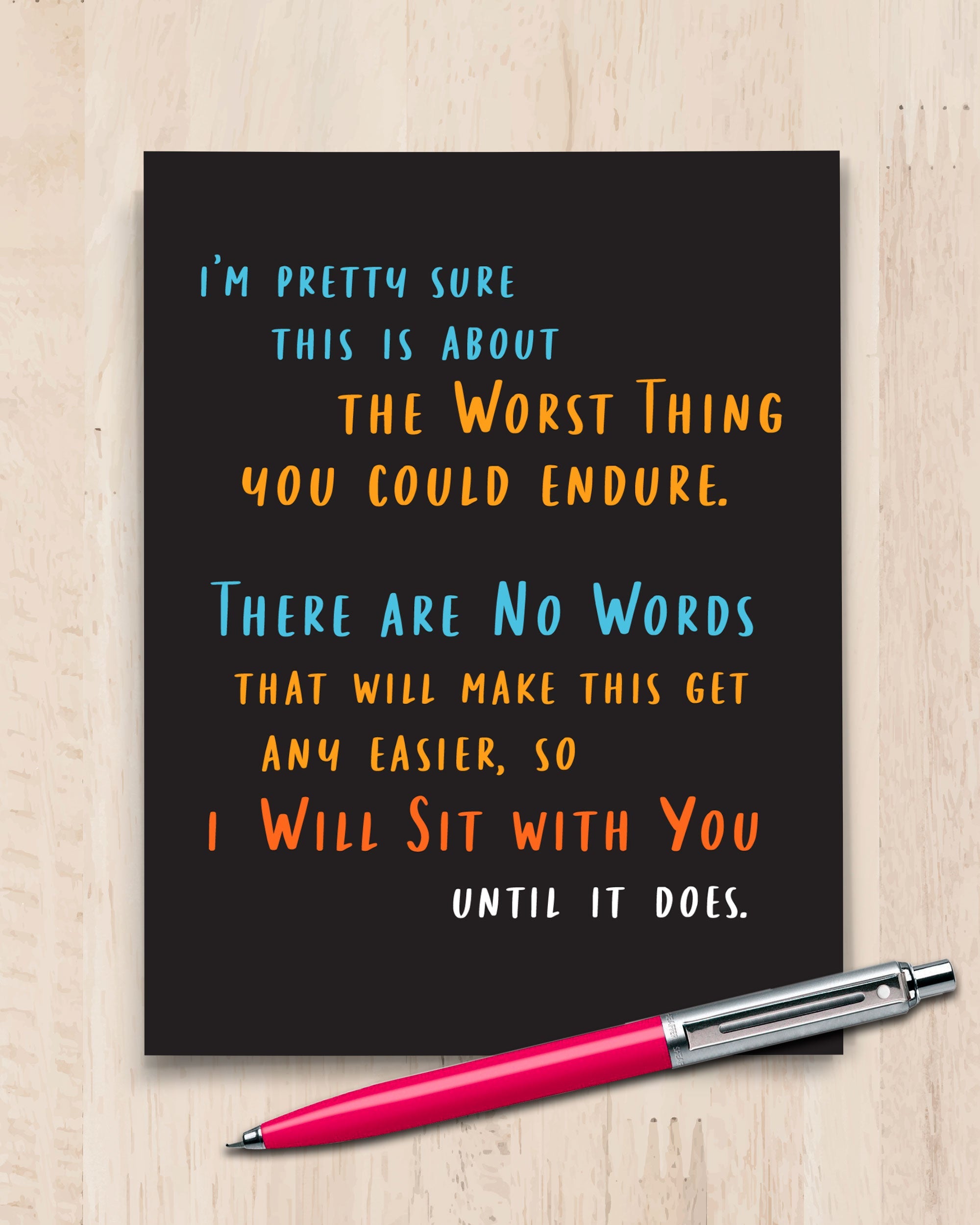 The Worst Thing Encouragement Card with red pen - Transit Design
