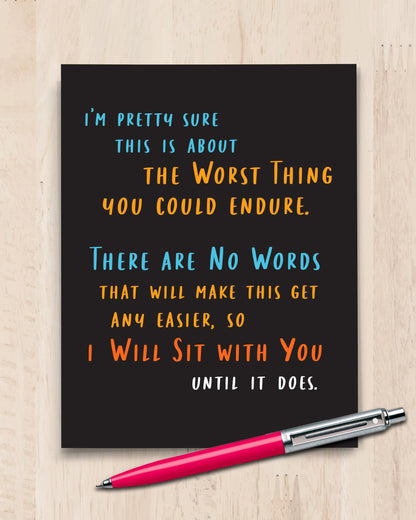 The Worst Thing Encouragement Card with red pen - Transit Design