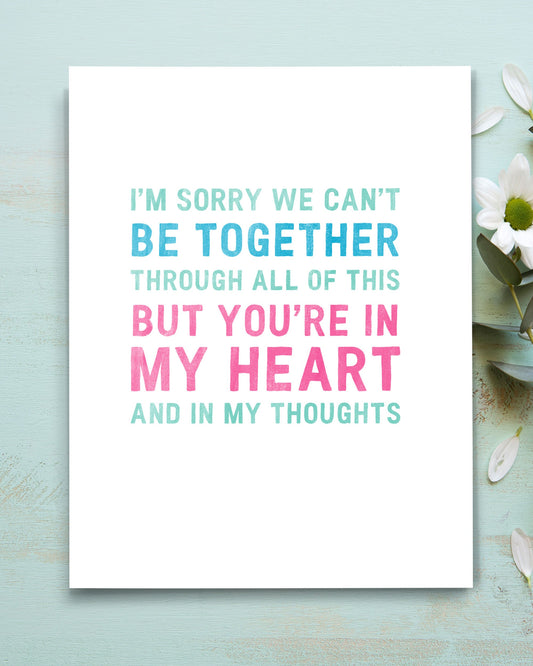 You're In My Thoughts Encouragement Card. (E110) - Transit Design - Smirkantile