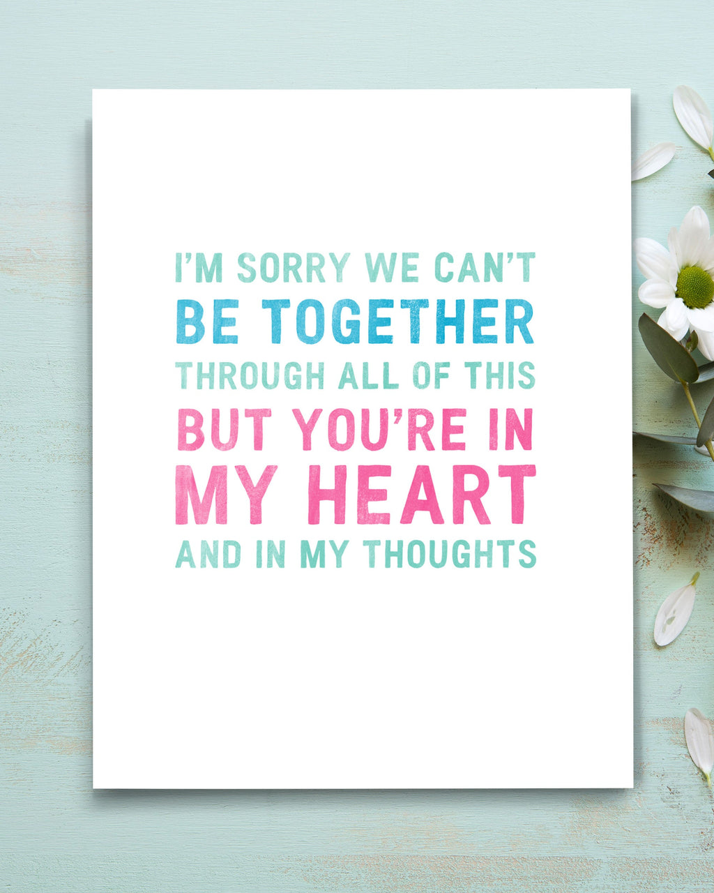You're In My Thoughts Encouragement Card. (E110) - Transit Design - Smirkantile